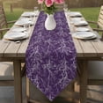 thumbnail image 6 of Purple Botanical Table Runner Linen Burlap Table Runner 36 Inches Small Vintage Floral Plants Branch Dresser Scarves for Kitchen Island Coffee Dining Room Party Wedding Banquet Holiday Decor 13"x36", 6 of 8