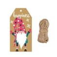 thumbnail image 3 of Bewildely Etiquetas de bolsa de 100 piezas Feliz Navidad papel Kraft caja de regalo tarjetas DIY Santa Claus artesanía decoración etiquetas Chirstmas con Kits de decoración para fiestas cinco Bewildely HA007732-04, 3 of 6