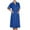 Blue, variant on Summer Dresses for Women 2025, Women's Solid Color With Pockets Button Splicing Lapel Caregiver Dress Nurse Dress Work Midi Dress(Blue,S)