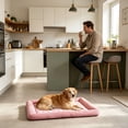 thumbnail image 3 of Self-Cooling Pet Cooling Mat for Dogs & Cats, Summer Edge Design Cooling Cushion for Kennel Use, Pink, Size S, 3 of 4