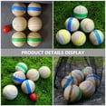 thumbnail image 3 of SWETRACE 7Pcs Bocce for Kids Wood Random Color for Fun in Summer, 3 of 8