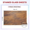 thumbnail image 2 of Uxcell 4 x 6" Stained Glass Sheets 2 Sheets Transparent Art Glass Coffee Color, 2 of 7