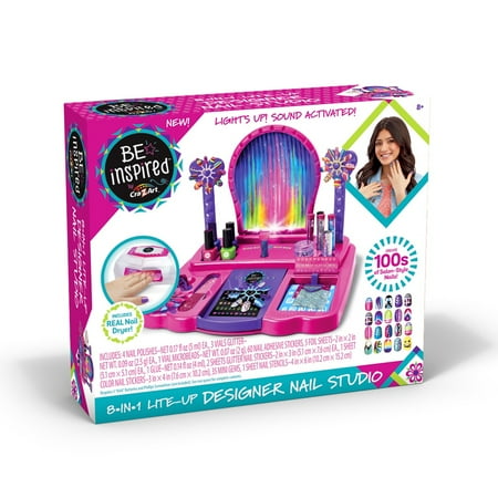 Cra-Z-Art Be Inspired 8-in-1 Lite-Up Designer Nail Studio