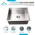 thumbnail image 5 of KBFmore 23 inch Single Bowl Undermount Workstation Kitchen Sink with 5 Piece Sink Accessories, 5 of 10