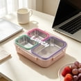 thumbnail image 2 of Stainless Steel Bento Box Lunch Container with Lid, 3 Separate Compartment, BPA-free Drop-proof Food Grade Dishwasher Safe Reusable Container for Meal Prep Home Travel Office Adults, 2 of 6