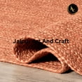 thumbnail image 5 of Jaipur Art And Craft Jute Carpet Runner Hand Braided Reversible Orange Area Rug (2x12 Sq ft), 5 of 6