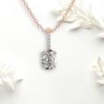 thumbnail image 3 of Diamond Pendant Necklace For Women | 0.75 Carat IGI Certified Oval Shape Lab Grown Diamond | Lucida Four Prong Lab Diamond Pendant Necklace In 18K Rose Gold | FG-VS1-VS2 Quality Friendly Diamonds, 3 of 4