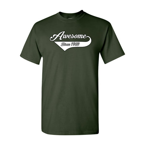Awesome Since 1963 With Tail Gift Novelty DT Adult T-Shirt Tee