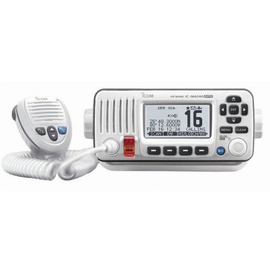 Icom M424g Fixed Mount Vhf Marine Transceiver W/built-in Gps - Super White - image 2 of 3