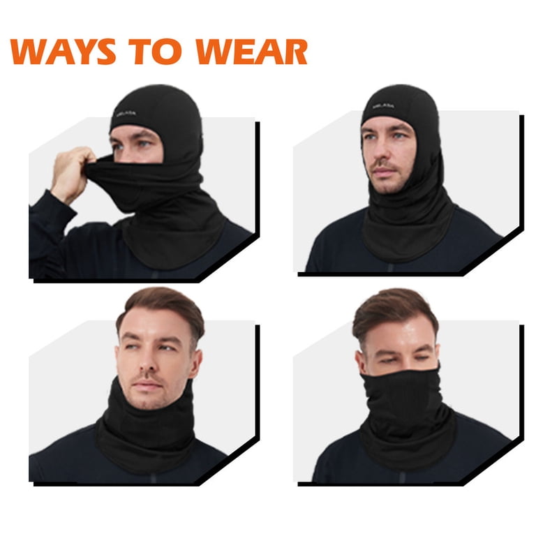 Fleece Balaclava Ski Mask Thermal Windproof 3-in-1 Hood with Touchscreen Gloves SOLOEVER 3-in-1 Thermal Hat Plush Balaclava Windproof  main image 3