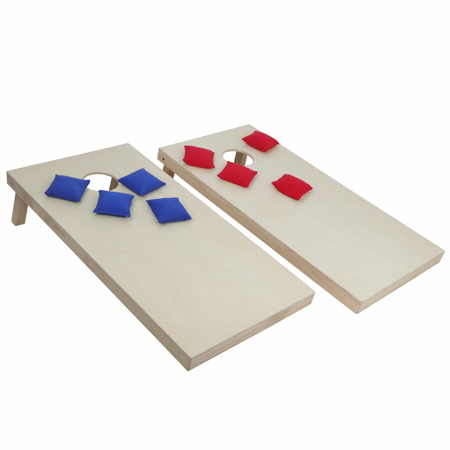 Unfinished Solid Wood Bean Bag Toss Cornhole Board Game Set  Size 4x2' A4 