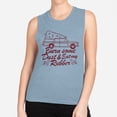 thumbnail image 2 of Burn Some Dust and Eat My Rubber Women's Muscle Tank X-Small Stonewash Denim, 2 of 5
