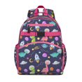thumbnail image 1 of Colorful Dinosaur School Backpack for Students Featuring Abstract Hand-Drawn Dino Skeleton and Vibrant Floral Print, 1 of 6