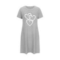 thumbnail image 4 of TMOYZQ T Shirt Dresses for Women Summer Cute Graphic Print Dresses Casual Short Sleeve Loose Fit Shirt Dress Nightgowns Comfy Lounge Pajamas Nightdress, 4 of 5