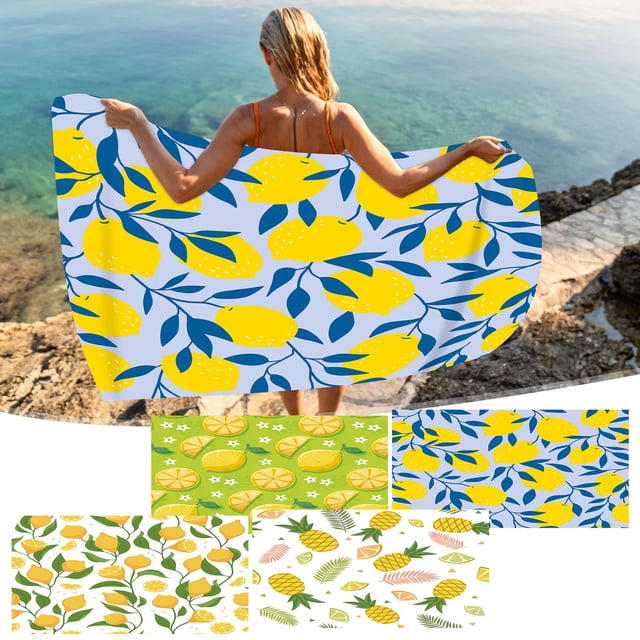 Toalla de playa de microfibra 30x60 pulgadas - Toalla de piscina de secado rápido a prueba de arena, toalla compacta para viajar para natación, gimnasio, yoga y acampada
