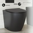 thumbnail image 2 of St. Tropez Back-to-Wall Toilet Bundle 0.8/1.6 GPF Dual Flush in Matte Black with Black Flush Plate, 2 of 12