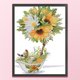 thumbnail image 1 of Cuadros Decorativos Bordado parcial Hilo de algodón ecológico Kit de punto de cruz de girasol impreso de 14 quilates (1) Wdftyju embutido en tela, 1 of 1
