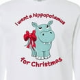 thumbnail image 4 of Inktastic I Want a Hippopotamus for Christmas Long Sleeve T-Shirt, 4 of 5