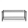 thumbnail image 3 of Shelving Inc. 12"d x 36"w x 14"h Black 2-Tier Shoe Rack, 3 of 5