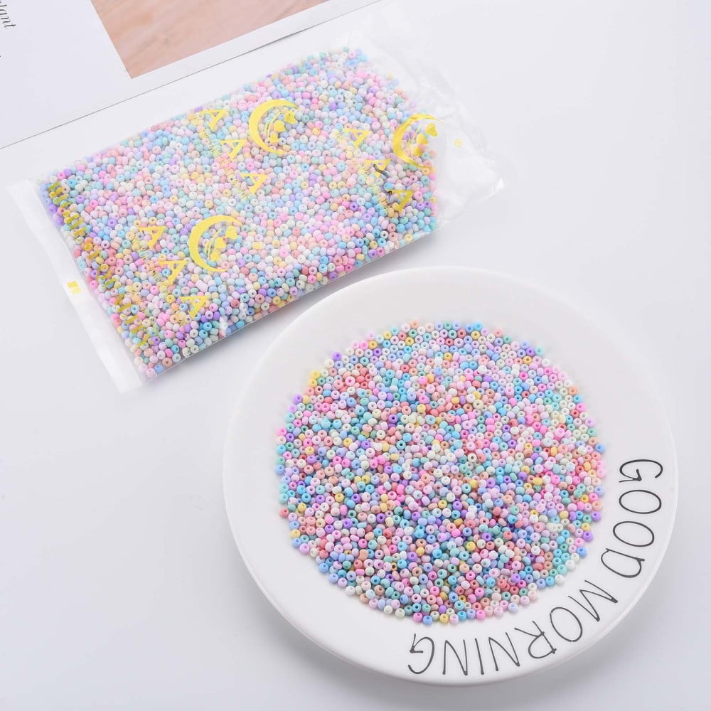 1 bag 6/0 Glass Seed Beads Macaron color Round Hole Round Mixed color 4~4.5x3mm Hole: 1~1.2mm 4500pcs/bag 450g/bag.