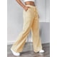 thumbnail image 5 of Pantalones de Salón A Rayas de Pierna para Mujer, Cintura Elástica y Bolsillos Amarillo XXL, 5 of 7