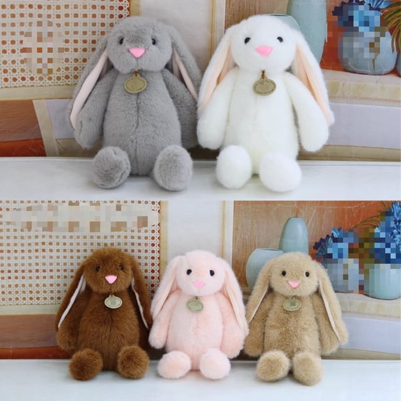 YTTAL Soft Long-Eared Bunny Stuffed Animal, Plush Rabbit Doll with Pendant, 5 Colors Available, Perfect Cuddle Toy & Gift for Kidshhhl on Birthday Easter Christmas