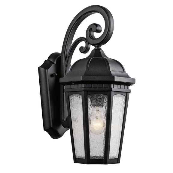 Kichler Builder 9033BKT Courtyard Outdoor Wall 1 Light in Textured Black