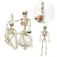 thumbnail image 2 of Matoen Halloween Mini Skeleton Figurine Decoration, Halloween posable Skeleton Decor, Small Plastic Skeleton Figure for Halloween Spooky Home Decor Haunted House Decorations Party Favors, 2 of 9