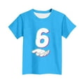 thumbnail image 4 of HVOBBTY T-shirt Décontracté à Manches Courtes Respirant pour Tout-Petits, T-shirt Imprimé à Manches Courtes Col Rond Manches Courtes Décontracté Polyvalent pour Enfants Bleu, 7-8 Ans, 4 of 4