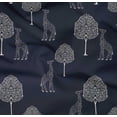 thumbnail image 4 of oneOone Organic Cotton Poplin Twill Fabric Tree & Giraffe Block Printed Fabric 1 Yard 42 Inch Wide, 4 of 4