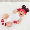 thumbnail image 4 of Disney Baby Girls' Minnie Mouse Take Me Home Layette Gift Set - 3 Piece Hat, Booties, and Mittens (Newborn), 4 of 6
