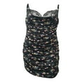 thumbnail image 4 of Clubwear Dress  Women‘s Sleeveless Ruched Dress with Floral Bodycon Mini Design, 4 of 6