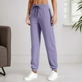 thumbnail image 2 of Bibifish Womens Pants Breathable Mesh Quick Dry Summer Joggers Solid Color Lightweight Loose Fit Elastic Cuff Capris With Zipper Pockets, 2 of 6