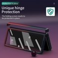 thumbnail image 2 of for Samsung Galaxy Z Fold 3 5G Case, with Glass Screen Protector & Hinge Protection Gradient Color Z Fold3 Phone Case Cover Women Men Hard Slim Thin for Galaxy Z Fold 3 Case (Black Wine Red), 2 of 14