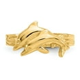 thumbnail image 4 of 14K Yellow Gold Ring Band Toe Dolphin, 4 of 5