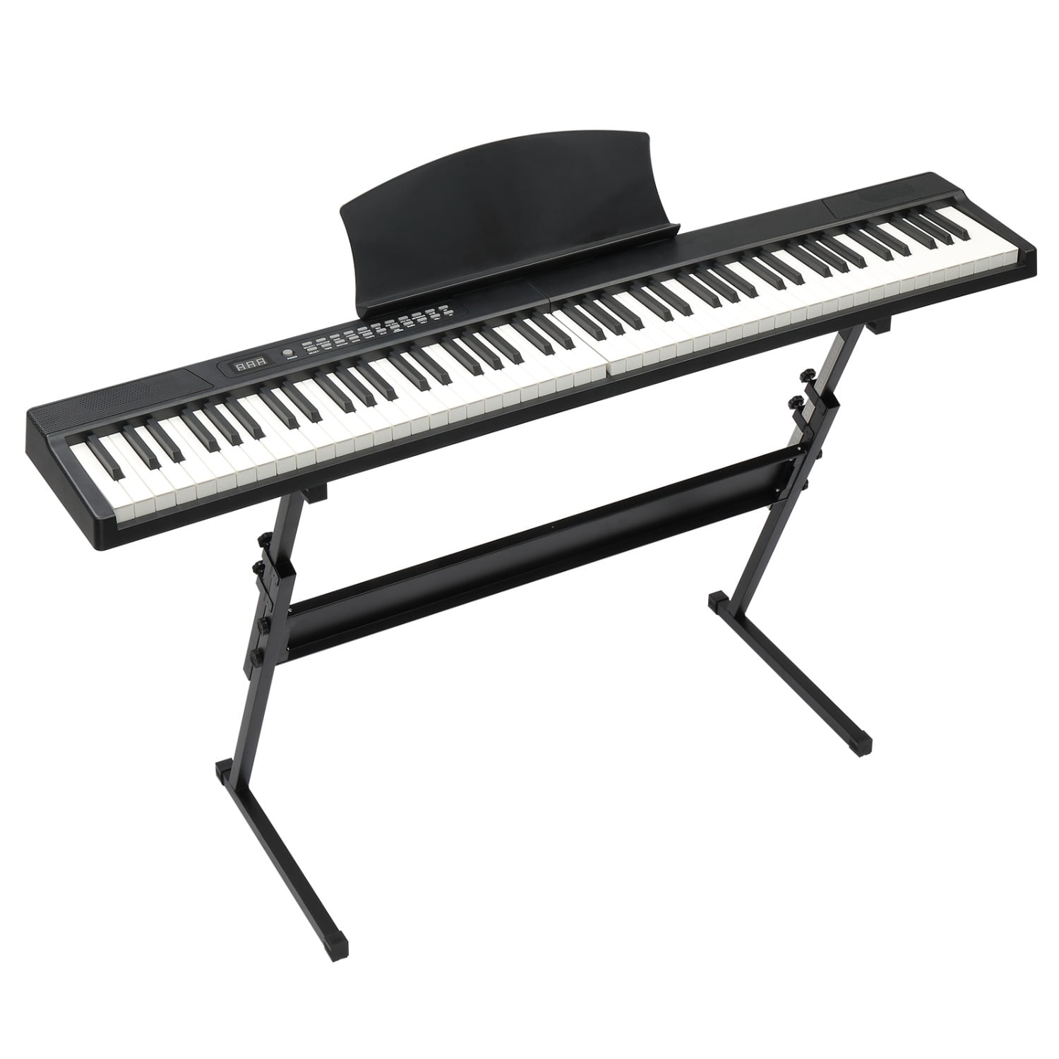 GPP-204 88 Key Magnetic Connection Piano Semi-Weighted Standard Digital Piano with Stand, MIDI Bluetooth, Handbag，Headphone，for Piano Lover Black color