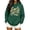 Dark Green, variant on Womens Sea Turtle Print Hoodies Long Sleeve Hooded Sweatshirt Fall Casual Pullover