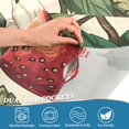 thumbnail image 5 of Yayeee Kitchen Curtains Tier Set of 2 Light Filtering 57"x24" Over Sink Window Panels, Beige Strawberry, 5 of 7