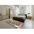 thumbnail image 5 of Ahgly Company Machine Washable Indoor Rectangle Abstract Dark Sienna Brown Area Rugs, 5' x 8', 5 of 7