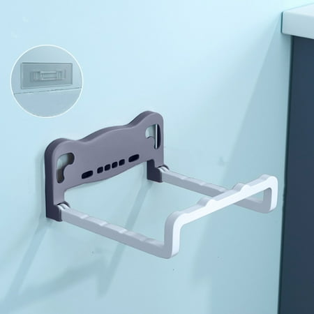 

Fufafayo Today Deals Folding Wall-mounted Washstand Bathroom Punching- Rack Bathroom Toilet Bath Footbath Storage Rack