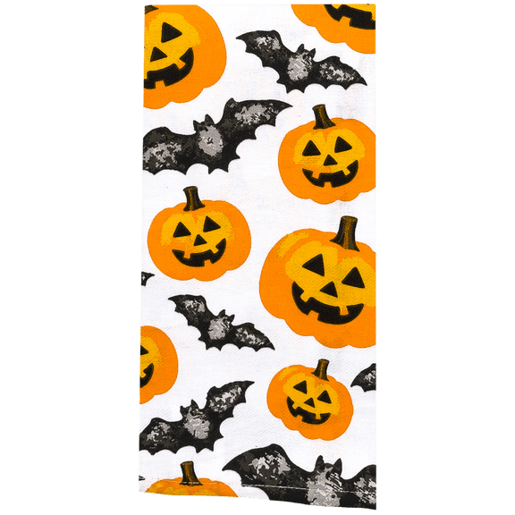 Bats and Pumpkins Kitchen Towels