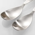 thumbnail image 6 of Safeglitz 304 Stainless Steel Korean Rice Spoon - Gold or Silver Finish Dessert Spoon, Heavy Duty Long Handle Soup Spoons for Home and Cereal Family, MealsRustproof Tablewar, 6 of 9