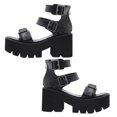 thumbnail image 6 of FENGGUIQU 1Pair Chic Woman Sandals Black PU Material Comfortable Office and Party Footwear, 6 of 8
