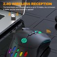 thumbnail image 2 of BM520ratón inalámbrico para Gamer accesorio con 10 botones recargable 3200 DPI Kuymtek ajustable para ordenador de escritorio y portátil, 2 of 8