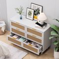 thumbnail image 5 of 6-Drawer Rattan Dresser, High-Quality Chipboard | Multi-Purpose Use in Home | Practical Load-Bearing Capacity, 5 of 7