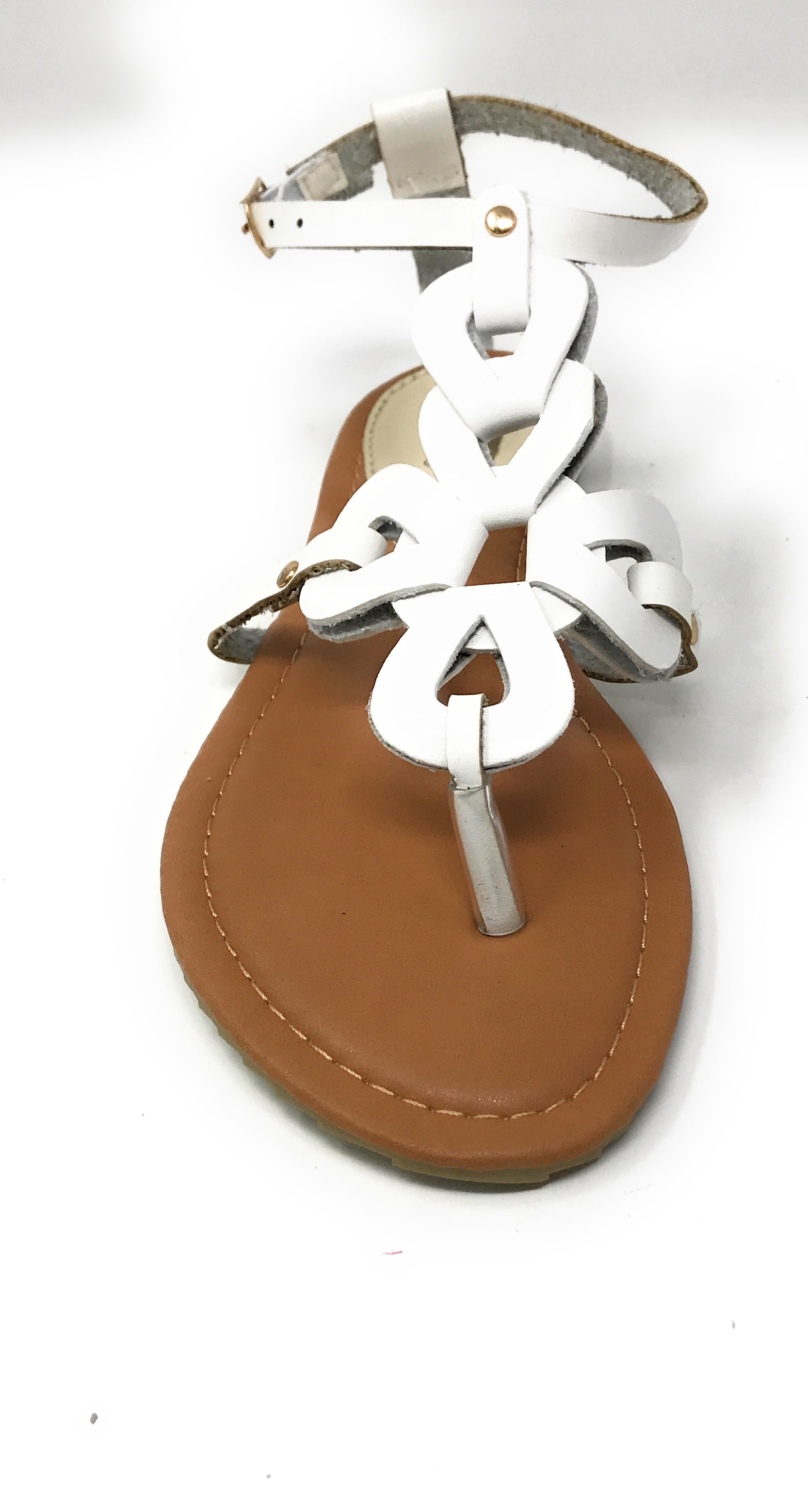 Victoria K Women's Gladiator Multi Loops Crossover Sandals
