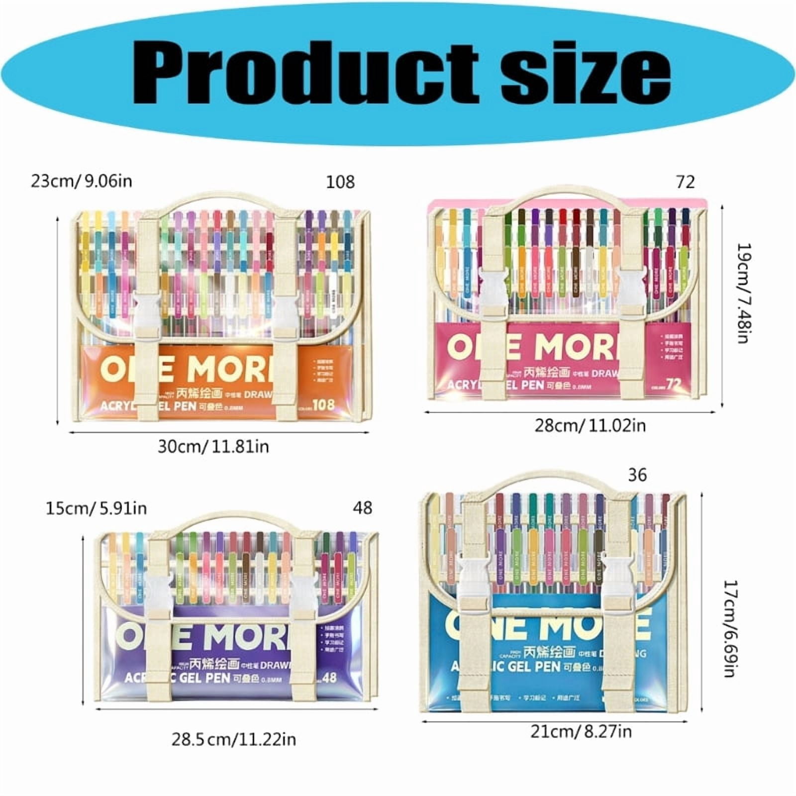 Acrylic Gel Inks Pen 0.8MM Colorful Retractable Gel Pen For Artist Student Travel Journaling Sketching Art Drawing