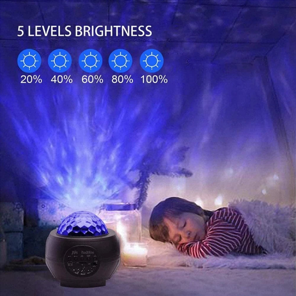 Star Galaxy Projector Night Light Wireless Music Planet Colorful Projection Lamp Children Kids Lamp Gift