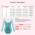 thumbnail image 7 of Sxiwei Kids Girls Long Sleeve Metallic Ballet Dance Leotard Bodysuit Gymnastic Skating Jumpsuit Rose 4, 7 of 7