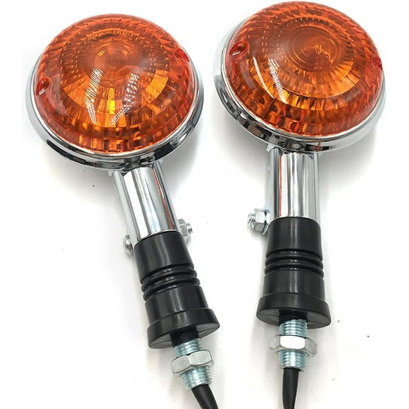 VRWEARE Universal 2 Pcs Motorcycle turn signals Amber Lenses Indicator 12V Waterproof Blinker Compatible With Yamaha Honda Harley Kawasaki Suzuki Yamaha All Model